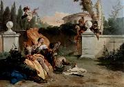 Giovanni Battista Tiepolo, Rinaldo und Armida werden von Ubaldo und Carlo uberrascht